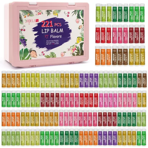 Vista 8 de Yopela Paquete de 19 Bálsamos Labiales Naturales de Navidad a Granel con Vitamina E y Aceite de Coco Conjunto de Cuidado Labial - Hidratante