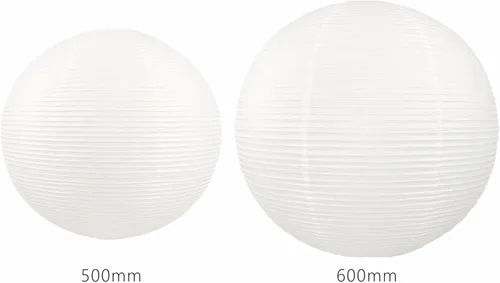 Vista 2 de Pantalla de lámpara de papel redondo blanco de 23 pulgadas, linternas chinas, linterna de papel colgante, decoración