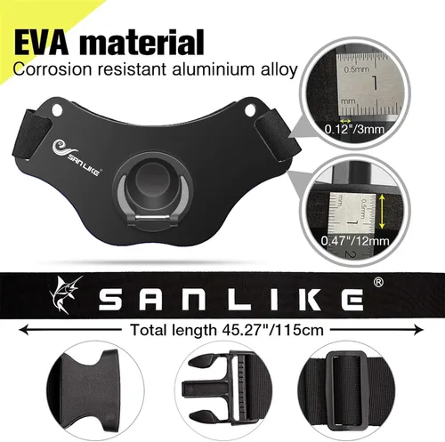 Vista 2 de Cinturón de pesca Cinturón de lucha ajustable de aluminio/fibra de carbono/cinturón de lucha de plástico Cinturón de pesca de pie