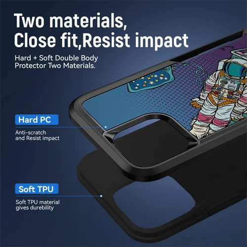 Vista 2 de CasesOnDeck - Funda de agarre compatible con Apple iPhone 14 Pro Max (6.7 pulgadas) / iPhone 14 Pro Max [doble táctica] Funda delgada resistente