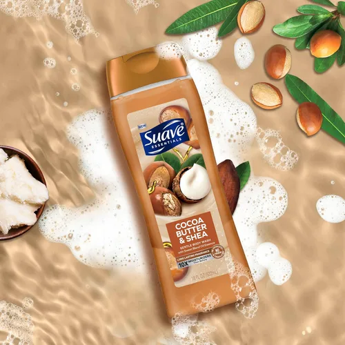 Vista 8 de Suave Jabón corporal hidratante, manteca de cacao y karité con extracto de vitamina E, sin parabenos, sin ftalatos, 18 onzas, paquete de 6