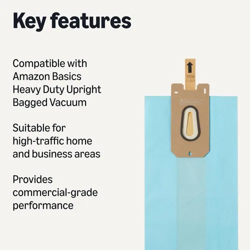 Vista 2 de Yaxa Basics Bolsas de repuesto para aspiradora vertical de alta resistencia, paquete de 12