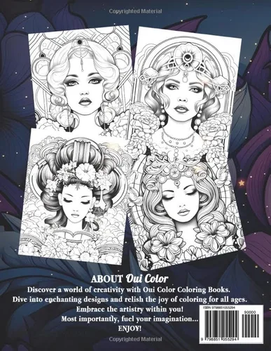 Vista 2 de Zen Deco Portraits Calming Art Deco Inspired Portraits