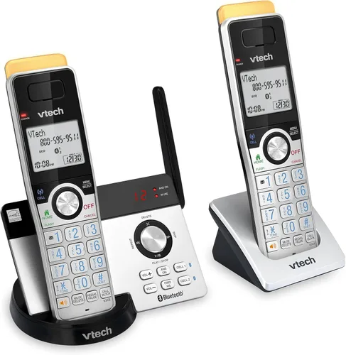 Vista 19 de VTech IS8128-51 - Teléfono inalámbrico DECT 6.0 de 5 manos con alcance superlargo para el hogar, con contestador automático, alcance de hasta 2300