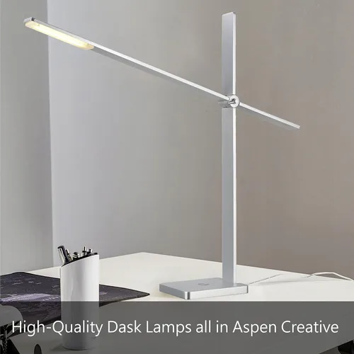 Vista 3 de Aspen Creative, Sand 40186-31, pantalla de lámpara de mesa de cerámica de transición de 25 pulgadas de alto, con forma de imperio, color blanco, 14