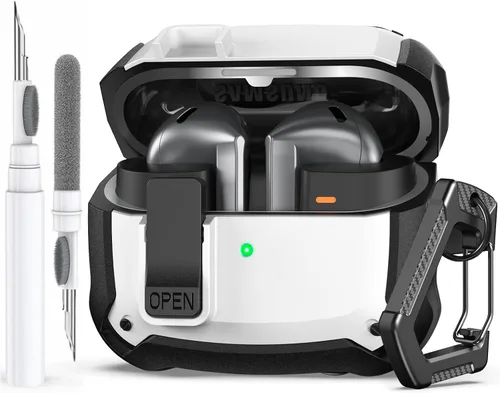 Vista 13 de AHASTYLE Compatible con Funda para Samsung Galaxy Buds FE (2023)/Galaxy Buds 2/Galaxy Buds Pro/Galaxy Buds Live Estuche rígido de PC