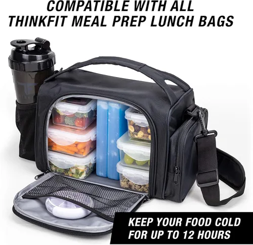 Vista 6 de ThinkFit Recipientes para preparación de comidas, sin BPA, herméticos, ideales para preparación de comidas y control de porciones, reutilizables