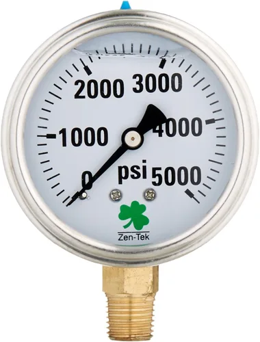 Vista 11 de Zenport LPG30 Zen-Tek Glicerina Medidor de presión relleno de líquido, 30 PSI, caja de 10