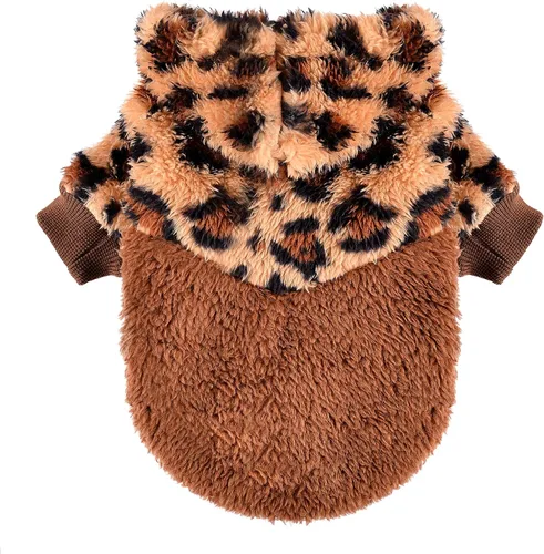Vista 13 de Suéter de perro para perros pequeños, ropa de invierno para niños y niñas, machos y hembras, sudaderas con capucha de forro polar cálido