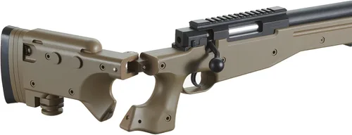 Vista 6 de M1196 360 FPS Bolt Spring Airsoft Francotirador Airsoft Rifle w/Plegable Stock