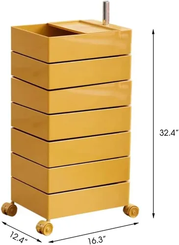 Vista 2 de Mesa auxiliar giratoria de 360° para sofá, gabinete lateral, mini mesa de centro móvil de almacenamiento pequeña para sala de estar, dormitorio