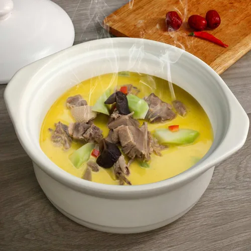 Vista 7 de Ollas de cocina de arcilla de 3.4 cuartos de galón, cazuela de arcilla con tapa, cuencos de cerámica resistentes al calor, olla de cerámica