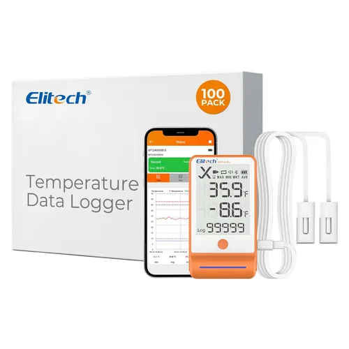 Vista 18 de Elitech GSP-6 Registrador de datos Bluetooth de temperatura y humedad con almacenamiento de datos de 100,000 puntos, exportación, para farmacia