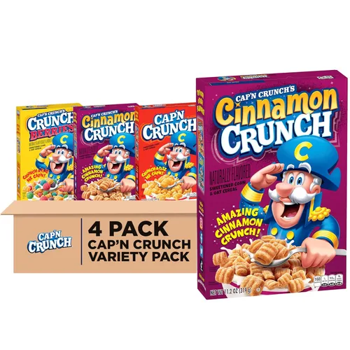 Vista 9 de Quaker - Cereales Cap'n Crunch para el desayuno, sabor original, tazas individuales de 1.3 onzas, paquete de 12
