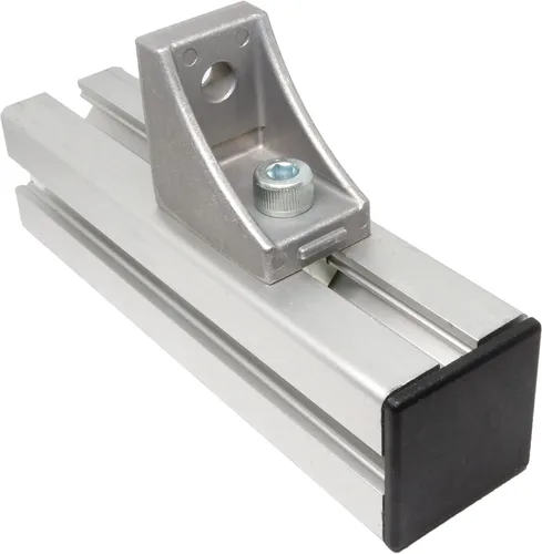 Vista 6 de uxcell Tapa de extrusión de aluminio cuadrada de plástico estándar Negro 0.787x0.787 in 20pcs