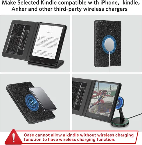 Vista 275 de CoBak Funda inteligente para Kindle Paperwhite de 6.8" de 11ª generación 2021 con función de encendido automático, ligera, delgada, de piel **Salvia