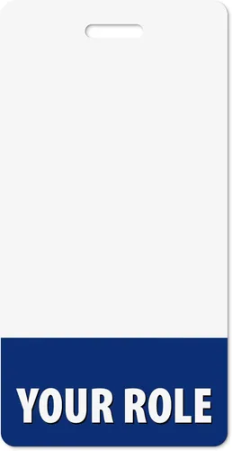 Vista 25 de Personalizado Badge Buddy – en color burdeos – Vertical – Tarjeta de respaldo de doble cara – Duradera y resistente al agua, ideal para profesores