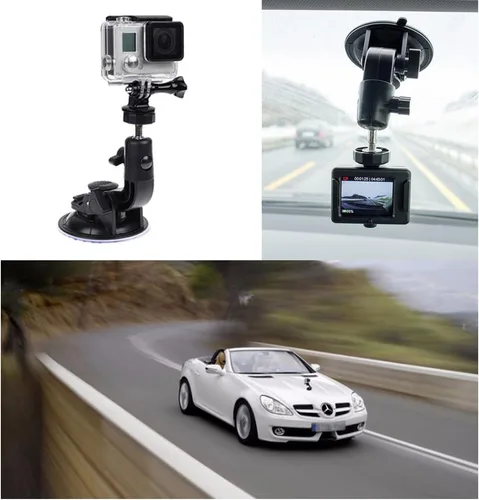 Vista 6 de ASOCEA Adaptador de trípode para cámara de acción con ventosa para parabrisas con tornillo de 1/4 pulgadas compatible con Gopro Hero 13 12 11 10