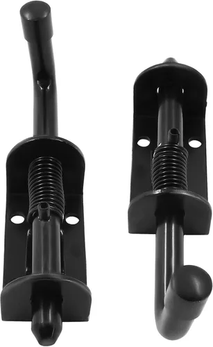 Vista 5 de Hordion 2 pernos de cierre de puerta con resorte de 5 pulgadas, perno de barril de acero inoxidable resistente, cerradura de puerta corredera