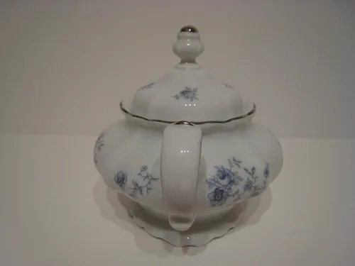 Vista 4 de Johann Haviland de Baviera, Alemania - Azucarero con patrón de guirnalda azul