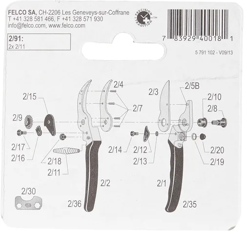 Vista 2 de Felco 2/91 - Resortes de repuesto para alicates Felco, 2
