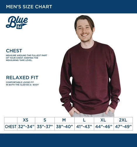 Vista 4 de Blue 84 NCAA sudadera de cuello redondo para hombre, color del equipo de fútbol