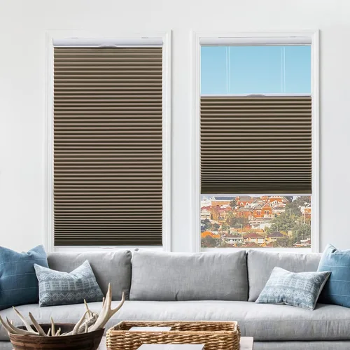 Vista 17 de Tonature Persianas Celulares de Tamaño Personalizado para Ventanas Cortinas Blackout sin Cordón Persianas Enrollables Protección UV Aislamiento