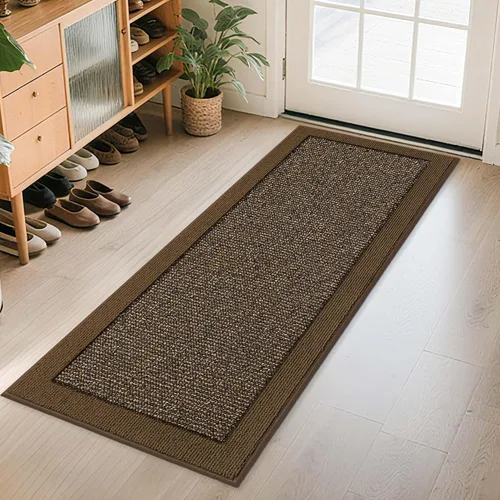 Vista 18 de BEQHAUSE Tapete para puerta interior de 20" x 32", Tapetes atrapa suciedad antideslizantes para entrada lavables, Tapete de bienvenida resistente a