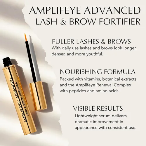 Vista 2 de Xtreme Lashes Amplifeye Advanced - Suero fortificador de pestañas y cejas, 0.25 onzas, suero para pestañas y cejas más largas, más completas