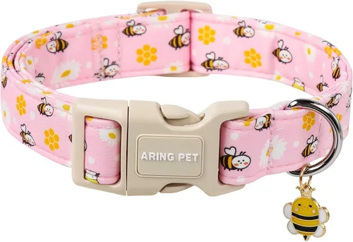 Vista 8 de Aring Pet Collar de algodón, ligero y ajustable, con hebilla de liberación rápida para perros pequeños, medianos y grandes, para cachorros, XS