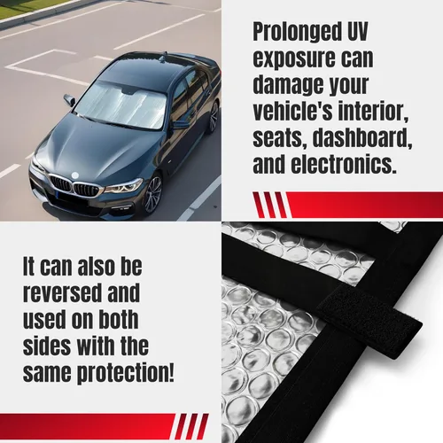 Vista 3 de Autotech Park Parasol compatible con parabrisas delantero Toyota Sienna Minivan 2021-2025, parasol de ajuste personalizado