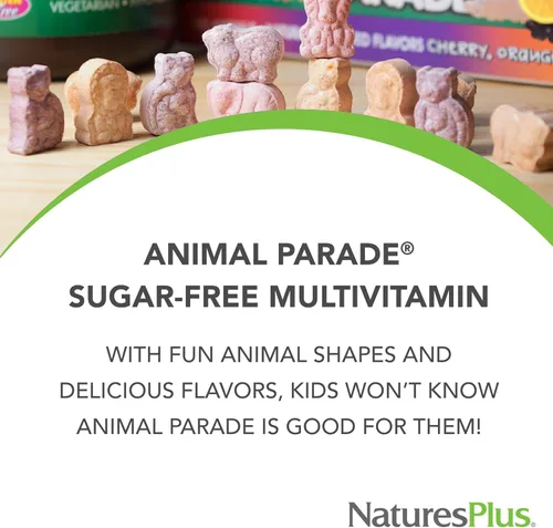 Vista 3 de Nature 's Plus – Fuente de la vida Animal Parade Sugar-Free Assorted 90 Chewable