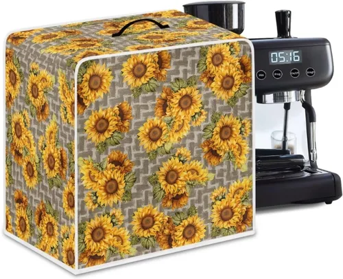 Vista 30 de DISNIMO Cubierta antipolvo para cafetera de mariposa azul, fundas para máquina de hacer café de cocina con mango superior, cubierta
