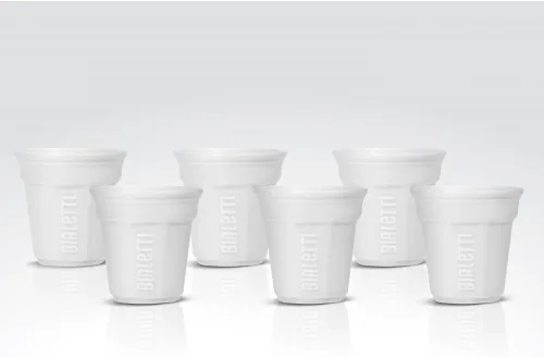 Vista 5 de Bialetti Juego de tazas de cerámica para café expreso, multicolor (6 unidades)
