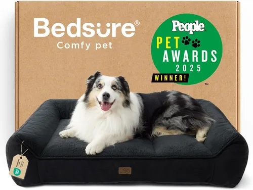 Vista 27 de Bedsure SupportMax® - Camas ortopédicas extra gruesas para perros de tamaño Negro