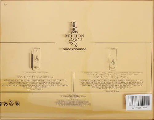 Vista 3 de Paco Rabanne Set de regalo de 1 millón de 2 piezas para hombres