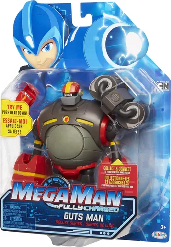 Vista 9 de Mega Man Fully Charged Figura de acción de 7 pulgadas Guts Man
