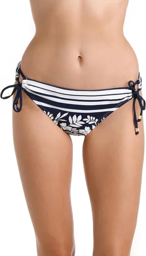 Vista 37 de La Blanca Parte inferior de bikini hipster con lazo lateral para mujer Negro/ Luces de la ciudad