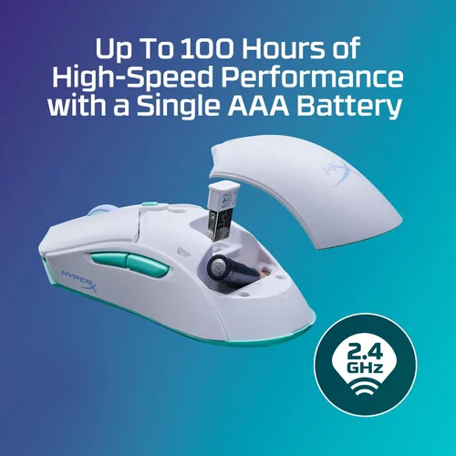 Vista 4 de HyperX Pulsefire Haste 2 Core inalámbrico – Ratón para juegos para PC, larga duración de batería, ligero, sensor Core personalizado, doble Negro