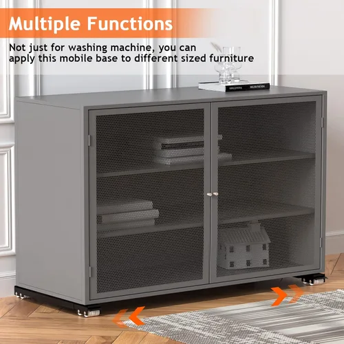 Vista 5 de Ronlap Plataforma con Ruedas para Muebles y Lavadora, Rodillos Extensibles para Electrodomésticos Refrigerador Resistente, Soporte con Ruedas