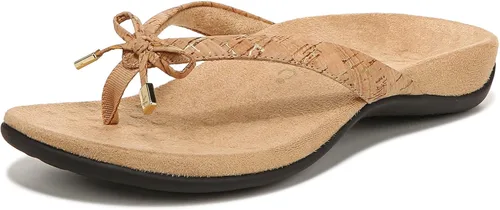 VIONIC BELLA - Sandalias con tira de dedo ortopédicas para mujer, incluyen tres zonas de confort con soporte para el arco del pie y comodidad en
