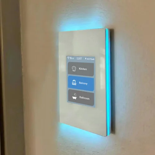 LANBON Interruptor de luz inteligente, 1/2/3 bandas, 3 vías para toda la casa, panel mágico LCD de malla WiFi nunca estará desconectado, interruptor