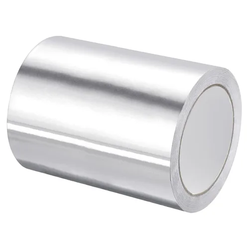 Vista 14 de MECCANIXITY Cinta de papel de aluminio, cinta de aluminio de 0.59 pulgadas x 65 pies (3.5 mil), cinta HVAC de alta temperatura, cinta de aluminio