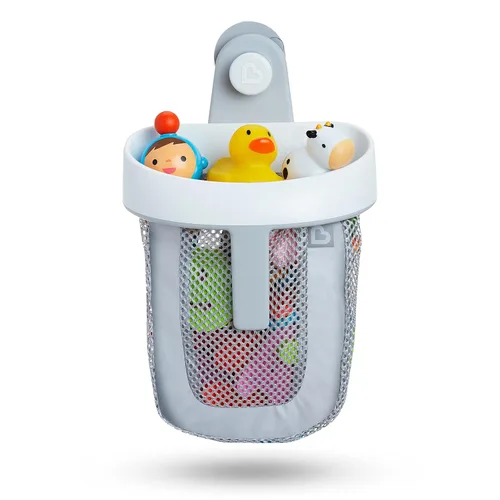Vista 7 de Munchkin® Super Scoop™ - Almacenamiento de juguetes de baño colgante con malla de secado rápido, color gris