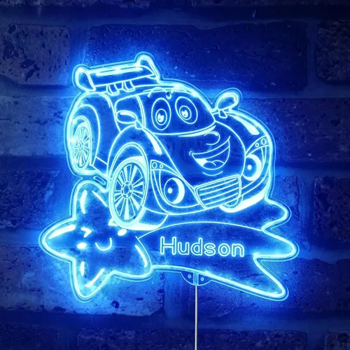 Vista 27 de ADVPRO Letrero LED de glamour dinámico RGB con nombre personalizado, forma de corte a borde, decoración 3D inteligente, señalización multicolor