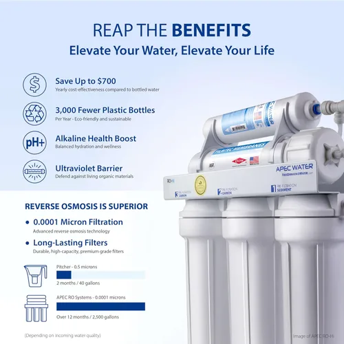Vista 7 de APEC Water Systems ROES-PHUV75 Essence Series - Sistema de filtración de agua potable de ósmosis inversa ultra seguro de 7 etapas con componente