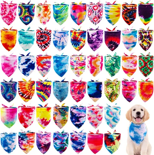 Vista 31 de 50 pañuelos para perro para el día del padre, extra grandes, extra grandes, XL, XXL, triangular, bufandas para la cabeza, orillo, costura de borde