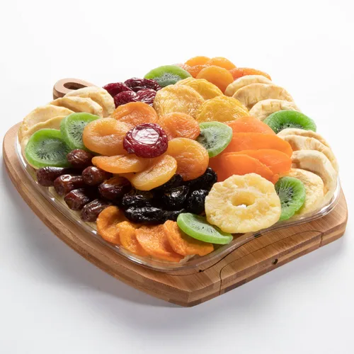 Vista 4 de Cesta de regalo de frutas secas – Surtido de frutas secas gourmet, bandeja de regalo convertible al tazón, cestas de frutas secas, regalos