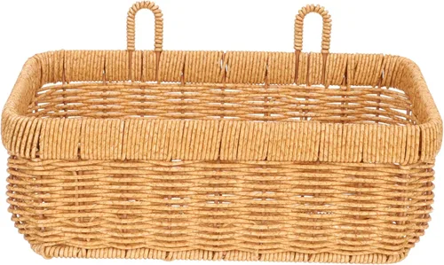 Vista 5 de 2 unidades de cesta de cebolla colgante tejida a mano para almacenamiento de pared para despensa del hogar, cesta de almacenamiento de cebolla