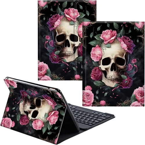 Vista 45 de Funda para Samsung Galaxy Tab S6 Lite 2022/2020 Teclado inalámbrico desmontable y cubierta de cuero PU Funda protectora para tableta para Samsung